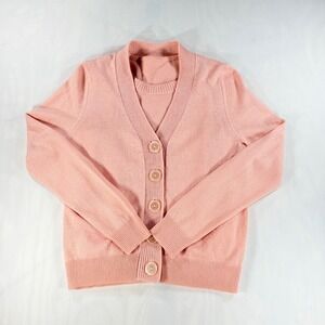 Coquette Soft Silk Cashmere Twin Set Women S Pink Cardigan Shell Luxury Sweater